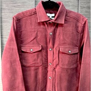 Reiss Men’s Button Down Shirt Burgundy Size Large